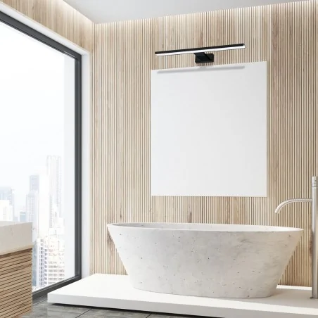 Kinkiety-lazienkowe - kinkiet nad lustro czarny 13,8w led ip44 shine black ml4382 eko-light 
