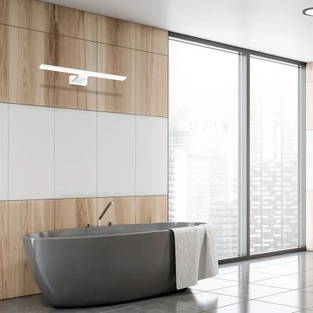 Kinkiety-lazienkowe - biały kinkiet łazienkowy ip44 13,8w led shine white ml3878 eko-light 