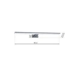 Kinkiety-lazienkowe - kinkiet chromowy łazienkowy 80cm 15w led shine chrome ml3809 eko-light 