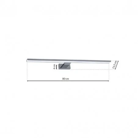 Kinkiety-lazienkowe - kinkiet chromowy łazienkowy 80cm 15w led shine chrome ml3809 eko-light 