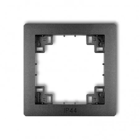 Osprzet-produkty-uzupelniajace - ramka pośrednia do włączników ip44 grafitowa deco 11drph karlik 