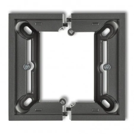 Puszki-natynkowe - puszka natynkowa pojedyncza składana grafitowy deco/mini 11dpu-1 karlik 