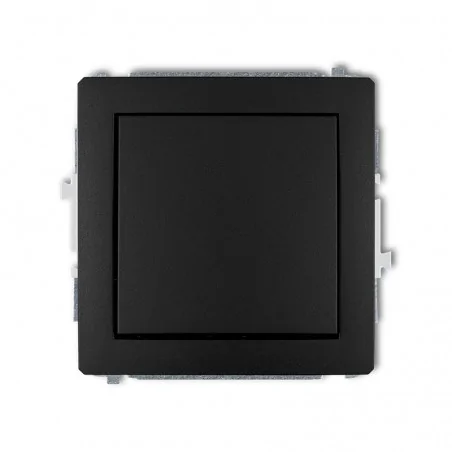 Wylaczniki-krzyzowe - czarny matowy włącznik krzyżowy pojedynczy bez piktogramu deco 12dwp-6.1 karlik 