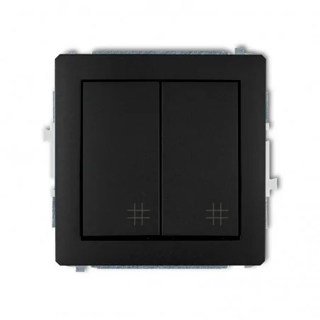 Wylaczniki-krzyzowe - włącznik krzyżowy podwójny czarny mat deco 12dwp-66 karlik 