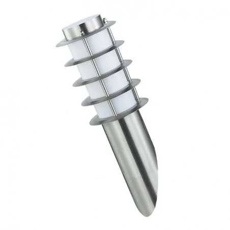 Kinkiety-ogrodowe - kinkiet ogrodowy skośny srebrny e27 ip44 fregata-s og/0027 rum-lux 