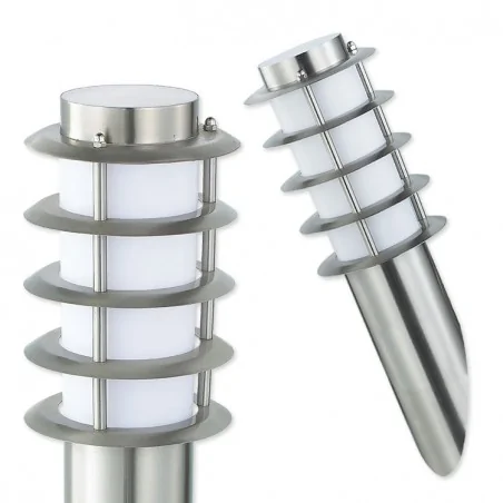 Kinkiety-ogrodowe - kinkiet ogrodowy skośny srebrny e27 ip44 fregata-s og/0027 rum-lux 