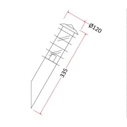 Kinkiety-ogrodowe - kinkiet ogrodowy skośny srebrny e27 ip44 fregata-s og/0027 rum-lux 