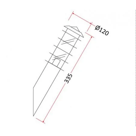 Kinkiety-ogrodowe - kinkiet ogrodowy skośny srebrny e27 ip44 fregata-s og/0027 rum-lux 