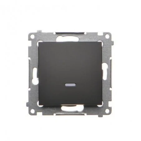 Wylaczniki-jednobiegunowe - włącznik pojedynczy z podświetleniem czarny mat 16ax dw1al.01/49 simon 54 kontakt-simon 