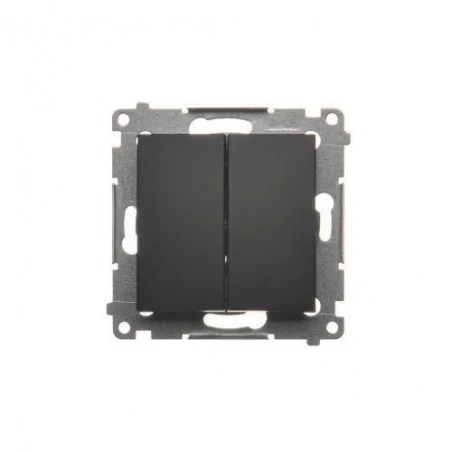 Wylaczniki-podwojne - włącznik podwójny czarny mat dw5.01/49 simon 54 kontakt-simon 
