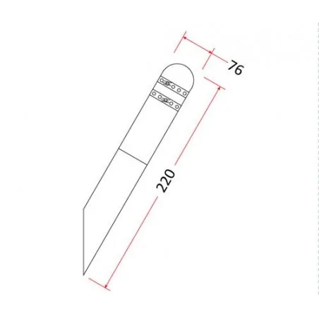 Kinkiety-ogrodowe - skośny kinkiet ogrodowy led z neutralnym światłem 2w oval og/0021 rum-lux 