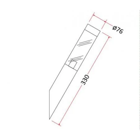 Kinkiety-ogrodowe - chromowy kinkiet do ogrodu skośny e27 ip44 marina-s og/0024 rum-lux 