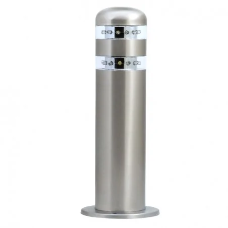 Slupki-ogrodowe - słupek ogrodowy led srebrny 2w 50cm oval og/0023 rum-lux 