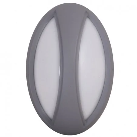 Kinkiety-ogrodowe - odporny kinkiet led ogrodowy szary zimne światło ip65 6w sky owal-2 op/0148 rum-lux 