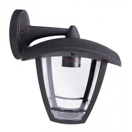 Kinkiety-ogrodowe - kinkiet ogrodowy skierowany w dół czarny plastikowy ip54 e27 szot-2 og/0054 rum-lux 