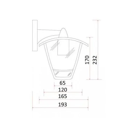 Kinkiety-ogrodowe - kinkiet ogrodowy skierowany w dół czarny plastikowy ip54 e27 szot-2 og/0054 rum-lux 