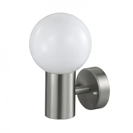 Kinkiety-ogrodowe - prosty kinkiet ogrodowy srebrny kula e27 sztil-p og/0031 rum-lux 