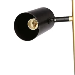 Lampy-stojace - lampa podłogowa z półką czarno-złota perret 52-00019 candellux 