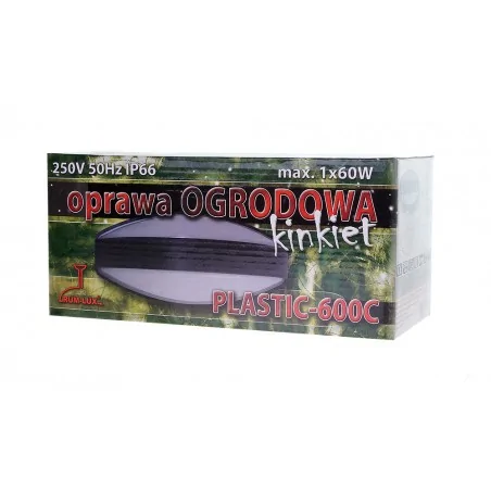 Kinkiety-ogrodowe - szara lampa zewnętrzna 1xe27 plastic-600c 94054031 rum-lux 