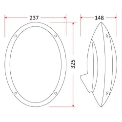 Kinkiety-ogrodowe - kinkiet ogrodowy czarny plastikowy e27 plastic-600b 94054031 rum-lux 