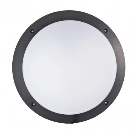 Kinkiety-ogrodowe - czarno-biały kinkiet ogrodowy plastikowy ip65 e27 plastic-600a 94054031 rum-lux 