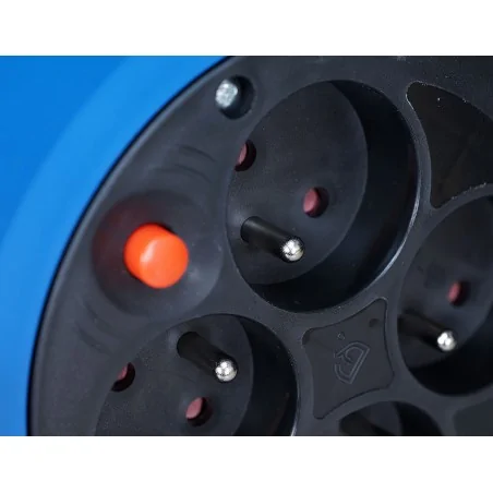 Przedluzacze-bebnowe - nawijak do przewodu 4 gniazda ip20 blue n-34f ps/0035 rum-lux 