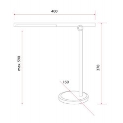 Lampki-biurkowe - lampka biurkowa led z regulacją natężenia światła oraz barwy + usb 10w żuraw hd1816a rum-lux 