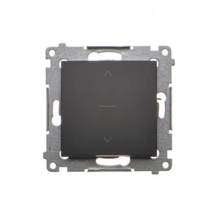 Wylaczniki-zaluzjowe - włącznik żaluzjowy pojedynczy trójpozycyjny (1-0-2) czarny mat simon 54 dzw1k.01/49 kontakt-simon 