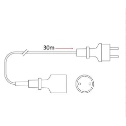 Przedluzacze-elektryczne - uniwersalny przedłużacz 30m pu-30m 85444290 rum-lux 