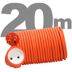 Przedluzacze-elektryczne - przedłużacz kosiarkowy pomarańczowy 20m pu-20m 85444290 rum-lux 