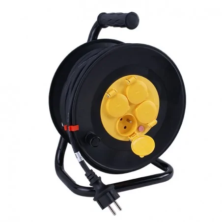 Przedluzacze-bebnowe - przedłużacz na bębnie szpulowy guma psg/4-3-25m rum-lux 