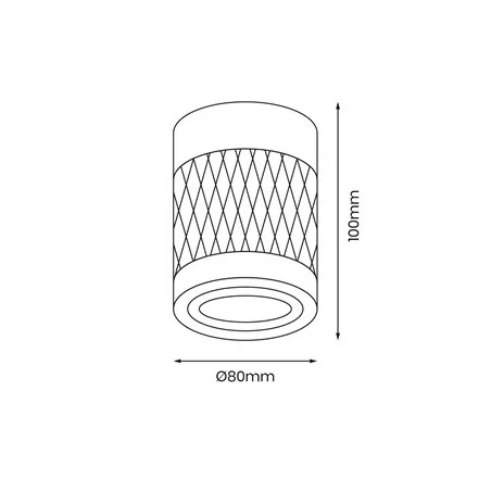 Oprawy-sufitowe - czarna oprawa sufitowa tuba z wzorkiem regulowana gu10 bima ml7687 eko-light 