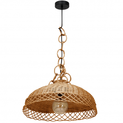 Lampy-sufitowe - wiklinowa lampa sufitowa w stylu eko drewno boho vimini wood e27 mlp7996 eko-light