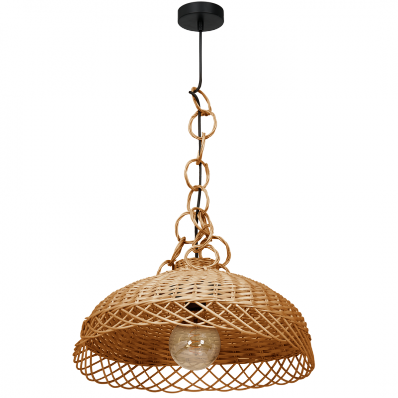 Lampy-sufitowe - wiklinowa lampa sufitowa w stylu eko drewno boho vimini wood e27 mlp7996 eko-light firmy EKO-LIGHT 
