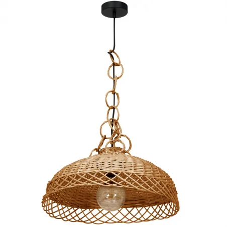 Lampy-sufitowe - wiklinowa lampa sufitowa w stylu eko drewno boho vimini wood e27 mlp7996 eko-light 