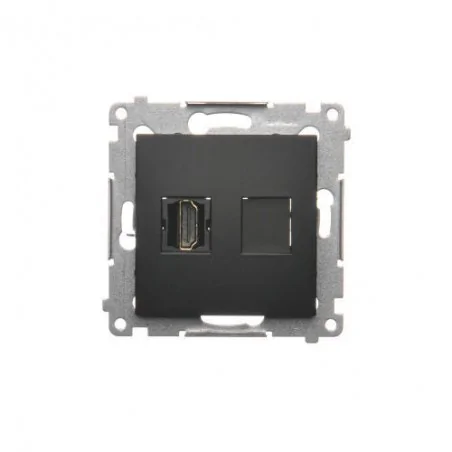 Gniazda-hdmi - gniazdo hdmi pojedyncze czarny mat simon 54 dghdmi.01/49 kontakt-simon 