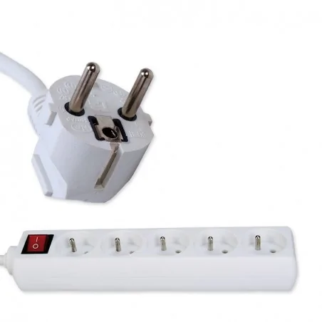 Listwy-zasilajace - przedłużacz mieszkaniowy 5 gniazd 5m z wyłącznikiem pm/5-3-5m+w rum-lux 