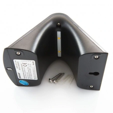 Kinkiety-solarne - siloe naświetlacz solarny led z czujnikiem zmierzchowo-ruchowym czarny ip65 ad-sl-6083blr4 orno 