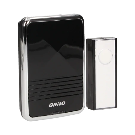 Dzwonki-do-drzwi-bezprzewodowe - dzwonek bezprzewodowy świecący czarny 300m 36 dźwięków ac 230v calypso ii or-db-qs-159orno 