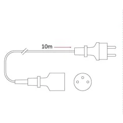 Przedluzacze-elektryczne - przedłużacz mieszkaniowy 1 gniazdo z/u 10m pm/1-3-10m pm/0006 rum-lux 