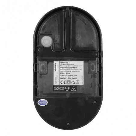 Oprawy-led-zewnetrzne - czarna oprawa ogrodowa led o mocy 10w z czujnikiem ruchu 4000k ip54 ad-op-6110blpmr4 nefryt led orno 