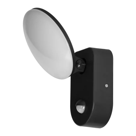 Kinkiety-ogrodowe - kinkiet ogrodowy led z czujnikiem ruchu w kolorze czarnym 15w 4000k ip65 1100lm riolit led ad-op-6206blpmr4 orno 