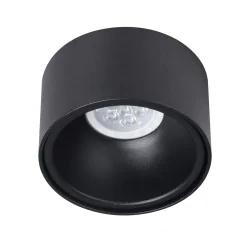 Oswietlenie-sufitowe - czarna oprawa sufitowa podtynkowa 1xgu10 7w bali ml0060 eko-light 