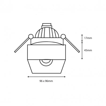 Oswietlenie-sufitowe - biała oprawa podtynkowa kwadrat 1xgu10 7w bali ml0077 eko-light 