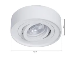 Oswietlenie-sufitowe - oprawa sufitowa podtynkowa ruchoma gu10 7w nusa ml0015 eko-light 