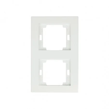 Ramki-podwojne - ramka podwójna biała pionowa onyx ra-2op abex 