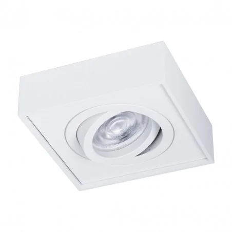 Oswietlenie-sufitowe - kwadratowa oprawa podtynkowa biała 1xgu10 7w nusa ml0039 eko-light 