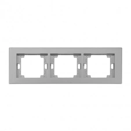 Ramki-potrojne - ramka potrójna srebrna pozioma onyx ra-3o abex 