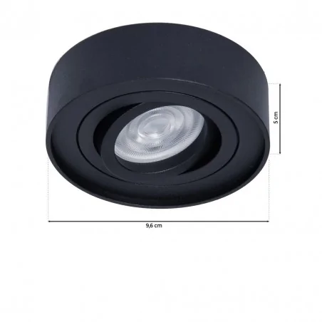 Oswietlenie-sufitowe - oprawa sufitowa ruchoma podtynkowa 1xgu10 7w nusa ml0022 eko-light 