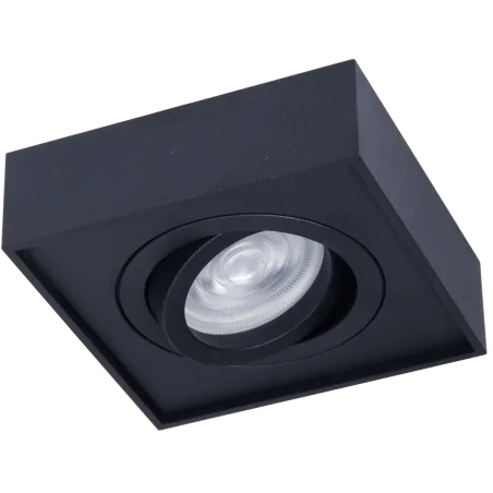 Oswietlenie-sufitowe - czarna lampa podtynkowa ruchoma gu10 7w nusa ml0046 eko-light 